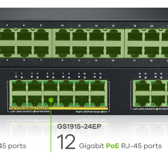 ZYXEL SWITCH MANAGED 24 PORTE GIGABIT POE, DESIGN SENZA VENTOLE, DESKTOP, NEBULAFLEX